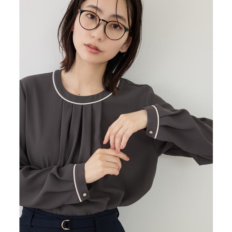 【WEB限定サイズ】配色アソートフロントタックブラウス | ROPE' PICNIC | 詳細画像7 