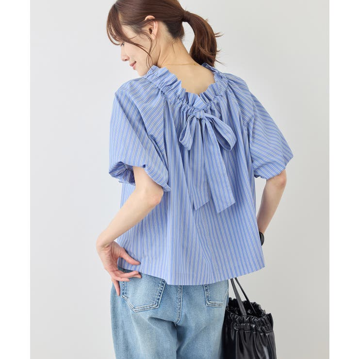 前後2WAYギャザーリボンデザインシャツ/UVケア・接触冷感・リンクコーデ | ROPE' PICNIC | 詳細画像27 