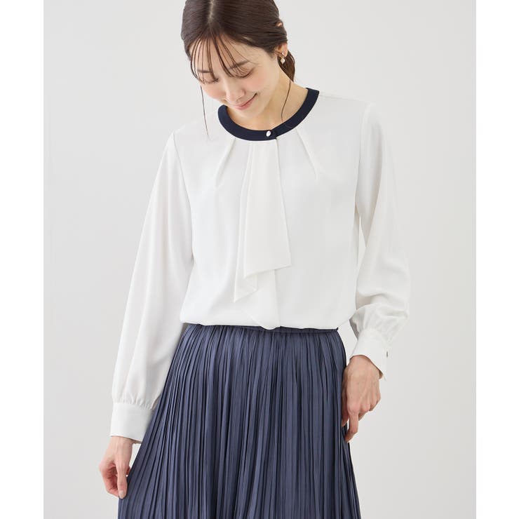 【WEB限定サイズ】配色アソートボウタイフウブラウス | ROPE' PICNIC | 詳細画像10 
