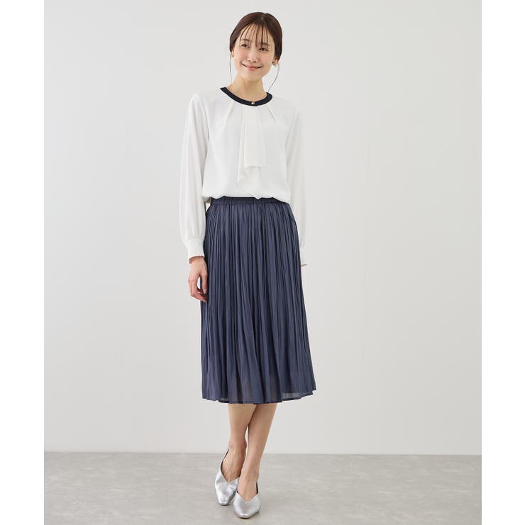 【WEB限定サイズ】配色アソートボウタイフウブラウス | ROPE' PICNIC | 詳細画像9 