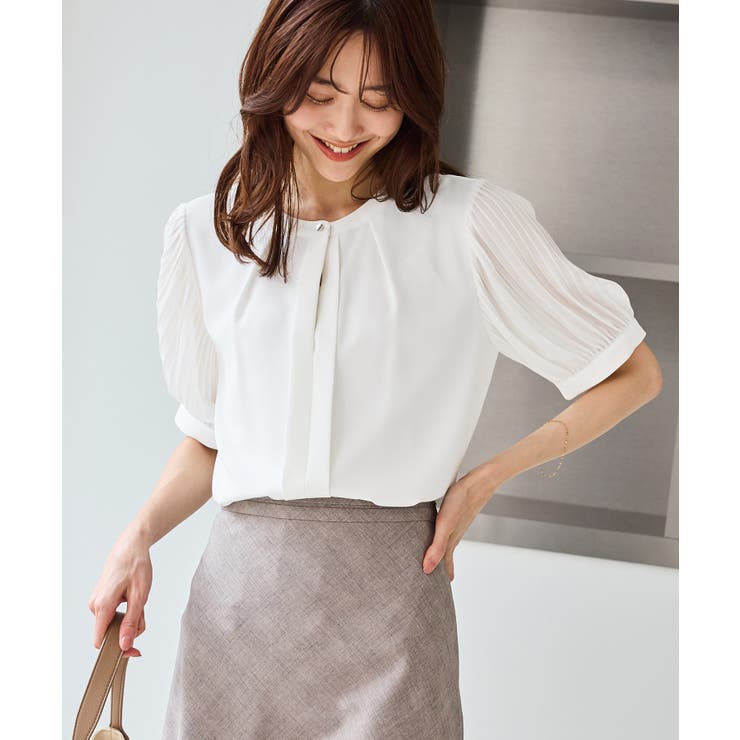 袖プリーツハーフスリーブブラウス | ROPE' PICNIC | 詳細画像1 