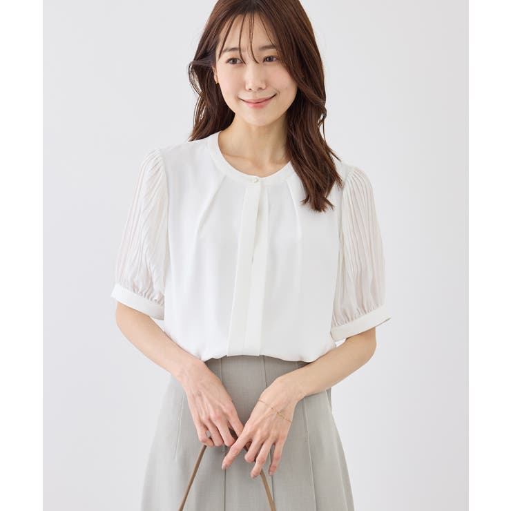 袖プリーツハーフスリーブブラウス | ROPE' PICNIC | 詳細画像21 