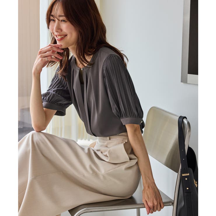 袖プリーツハーフスリーブブラウス | ROPE' PICNIC | 詳細画像7 