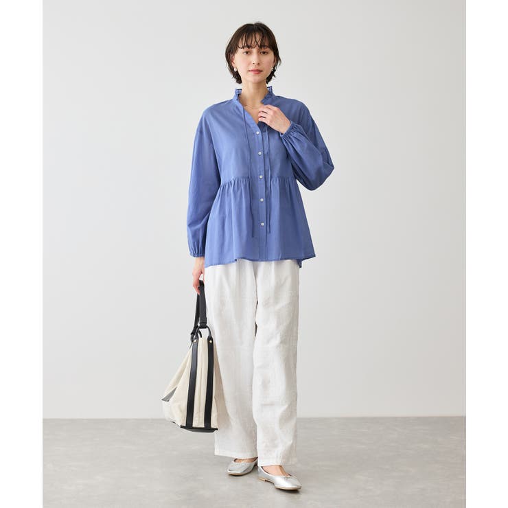 お着軽シャツシリーズ フリルカラーシアーペプラムブラウス/接触冷感・通気性 | ROPE' PICNIC | 詳細画像21 