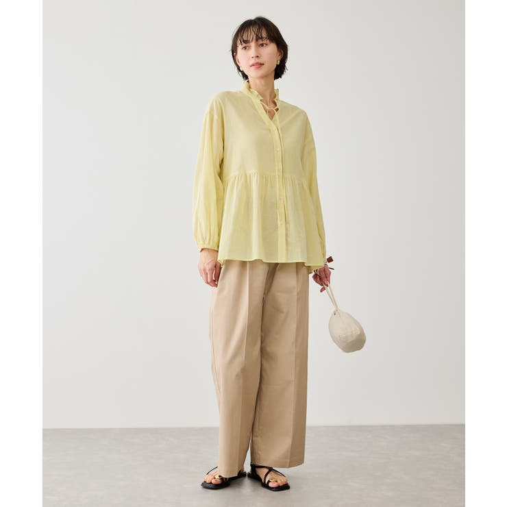お着軽シャツシリーズ フリルカラーシアーペプラムブラウス/接触冷感・通気性 | ROPE' PICNIC | 詳細画像33 