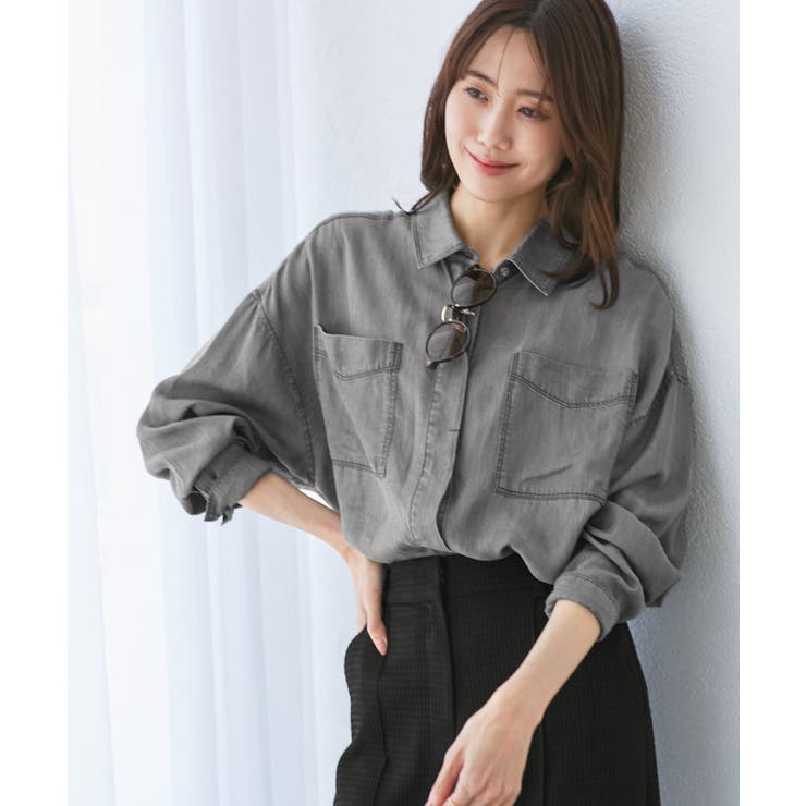 【emur/エミュール】ラウンドヘム抜き襟比翼シャツ | ROPE' PICNIC | 詳細画像11 