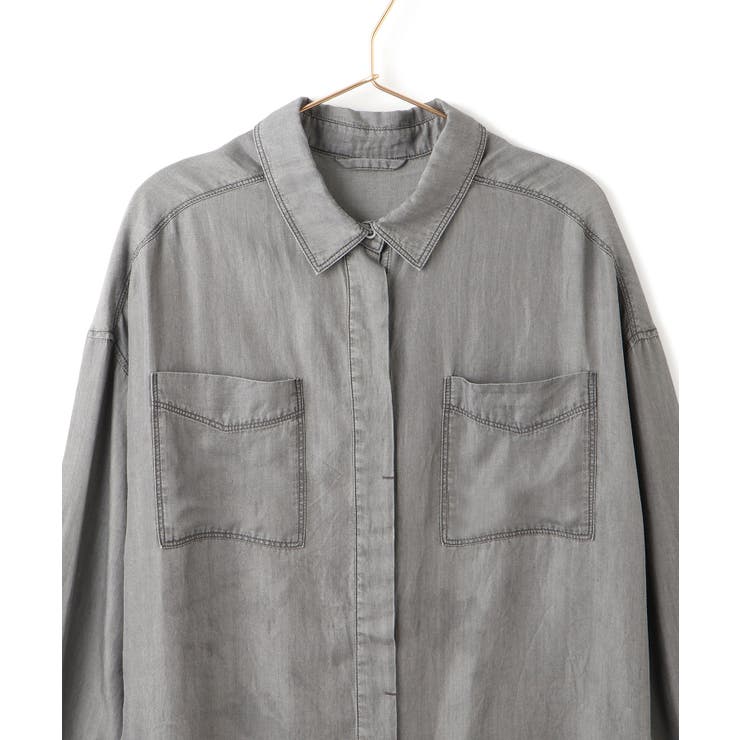 【emur/エミュール】ラウンドヘム抜き襟比翼シャツ | ROPE' PICNIC | 詳細画像22 