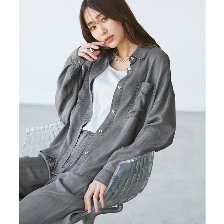 【emur/エミュール】ラウンドヘム抜き襟比翼シャツ | ROPE' PICNIC | 詳細画像4 