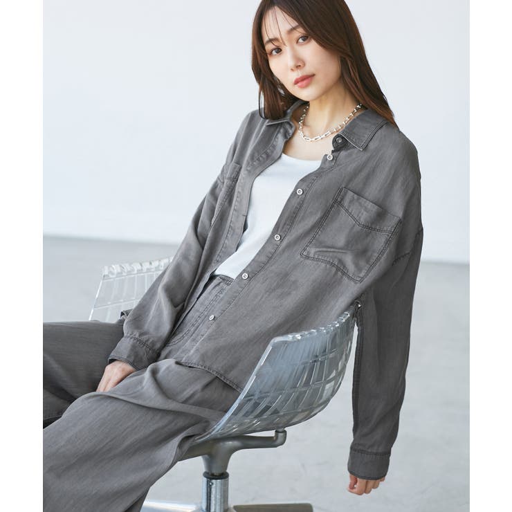 【emur/エミュール】ラウンドヘム抜き襟比翼シャツ | ROPE' PICNIC | 詳細画像5 