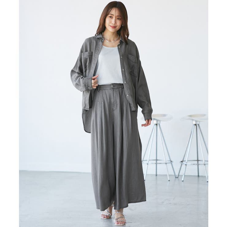 【emur/エミュール】ラウンドヘム抜き襟比翼シャツ | ROPE' PICNIC | 詳細画像8 