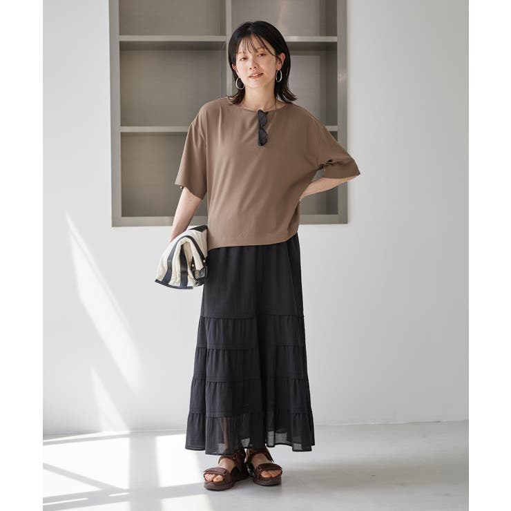【一部店舗限定】ジョーゼットTeeブラウス/UVケア・接触冷感・防シワ | ROPE' PICNIC | 詳細画像12 