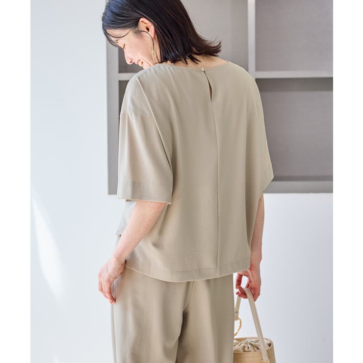 【一部店舗限定】ジョーゼットTeeブラウス/UVケア・接触冷感・防シワ | ROPE' PICNIC | 詳細画像20 