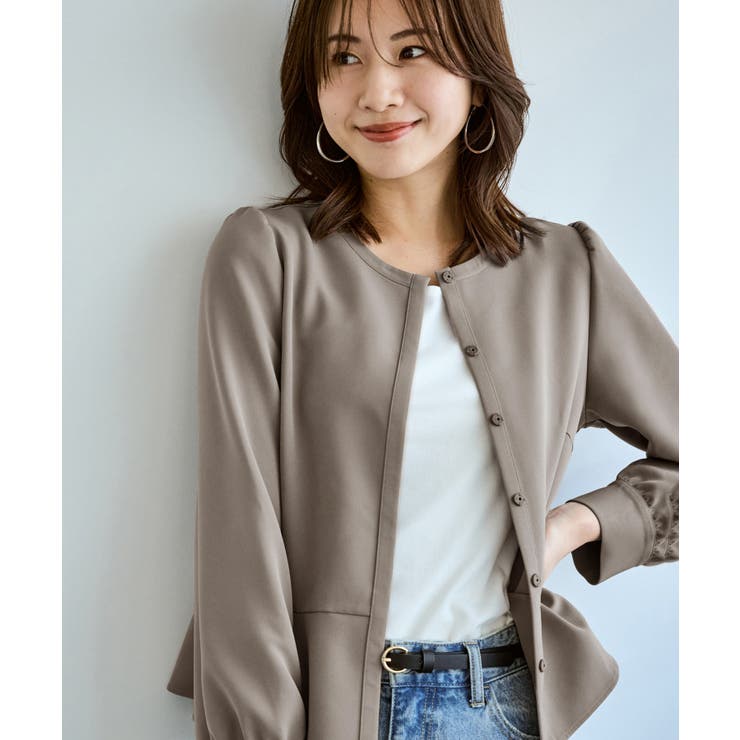 360°ウルトラストレッチ 羽織れるペプラムブラウス 花粉ガード | ROPE' PICNIC | 詳細画像9 