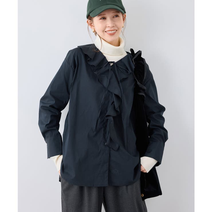 ブラック(01) | ラッフルブラウス | ROPE' PICNIC