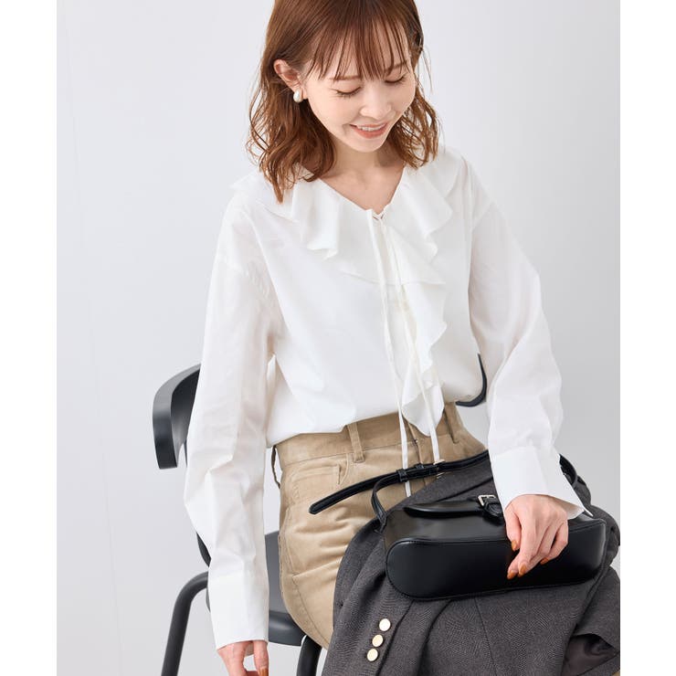 ホワイト(10) | ラッフルブラウス | ROPE' PICNIC