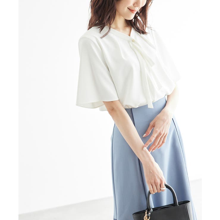 2サイズ展開/メタルボタンリボンタイハーフスリーブブラウス | ROPE' PICNIC | 詳細画像11 