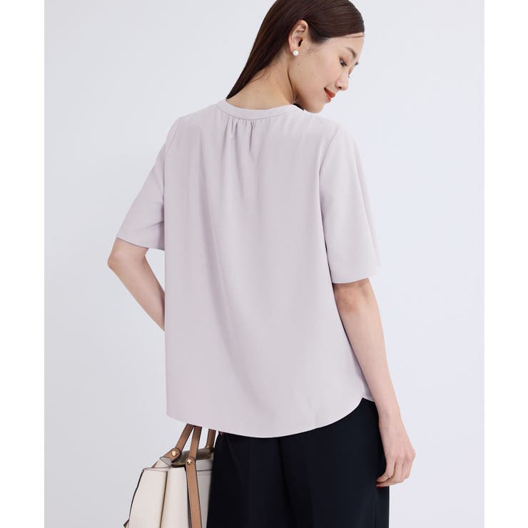 2サイズ展開/メタルボタンリボンタイハーフスリーブブラウス | ROPE' PICNIC | 詳細画像14 