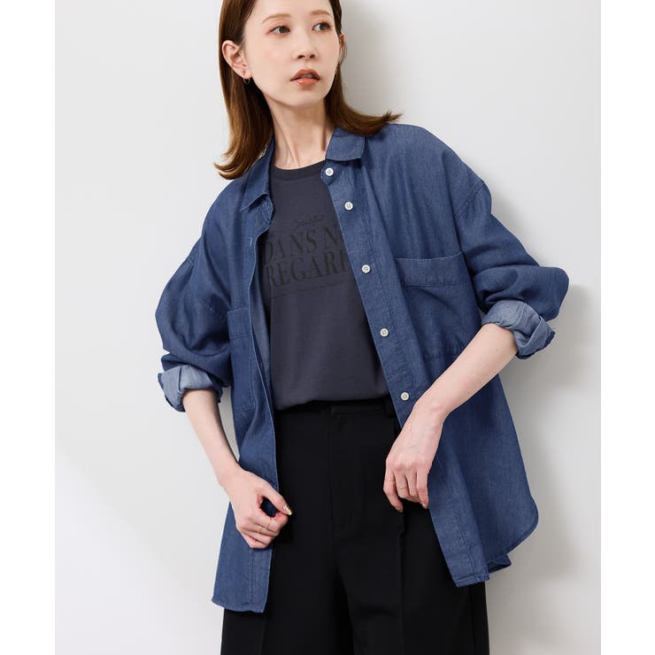 シャンブレーデニム調シャツ | ROPE' PICNIC | 詳細画像18 