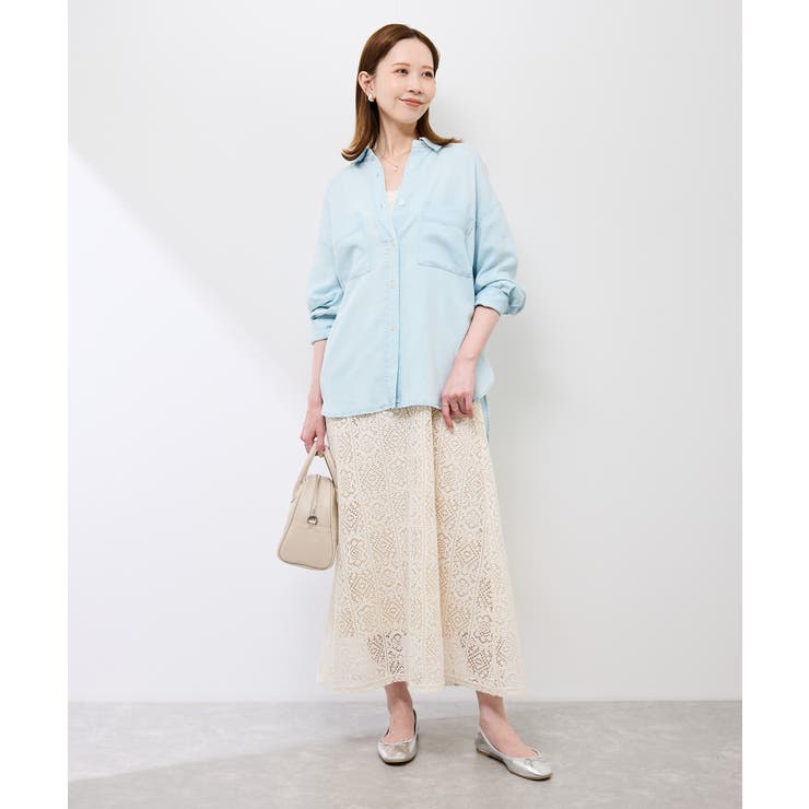 シャンブレーデニム調シャツ | ROPE' PICNIC | 詳細画像24 