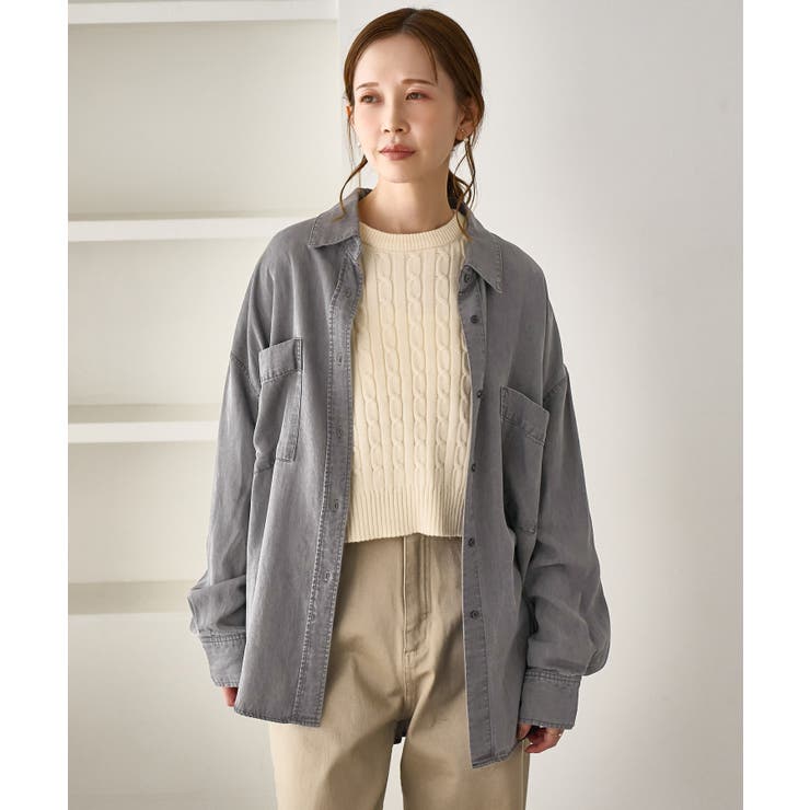 シャンブレーデニム調シャツ | ROPE' PICNIC | 詳細画像4 