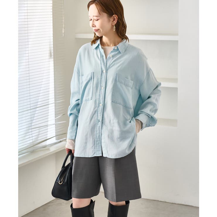 シャンブレーデニム調シャツ | ROPE' PICNIC | 詳細画像8 