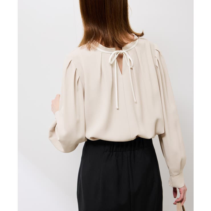 【前後2WAY】【WEB限定カラー】配色リボンブラウス/通勤対応 | ROPE' PICNIC | 詳細画像12 