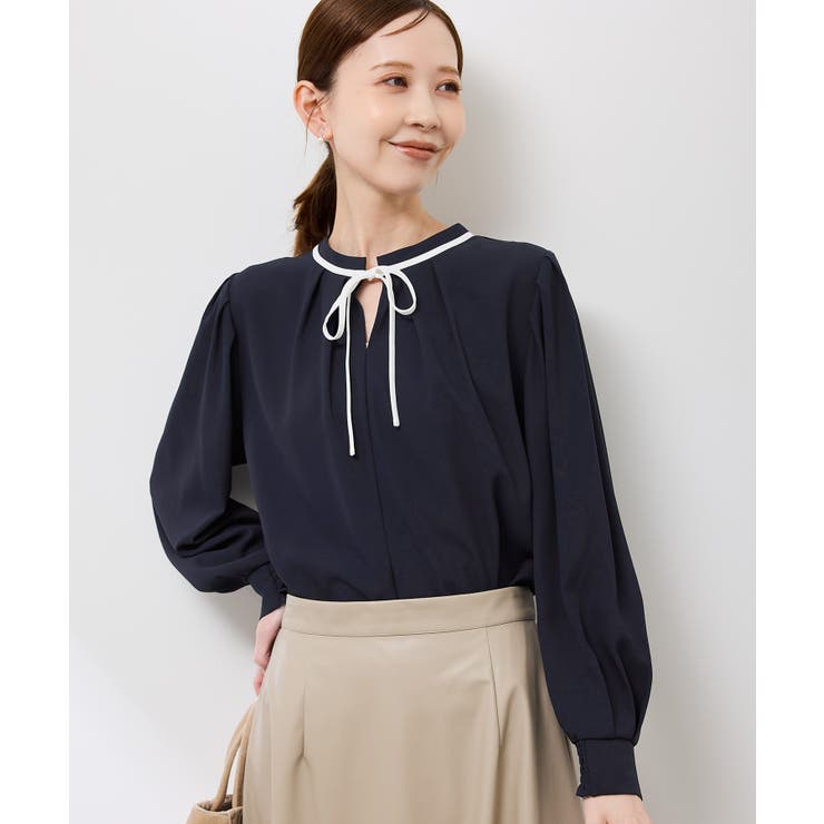 【前後2WAY】【WEB限定カラー】配色リボンブラウス/通勤対応 | ROPE' PICNIC | 詳細画像21 