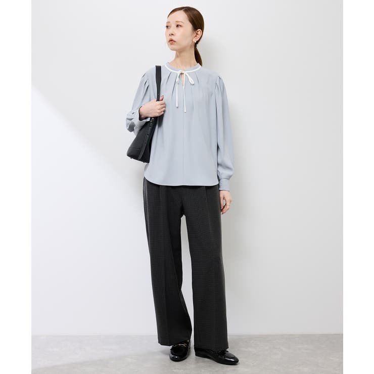 【前後2WAY】【WEB限定カラー】配色リボンブラウス/通勤対応 | ROPE' PICNIC | 詳細画像23 
