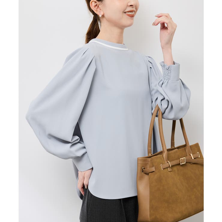 【前後2WAY】【WEB限定カラー】配色リボンブラウス/通勤対応 | ROPE' PICNIC | 詳細画像27 