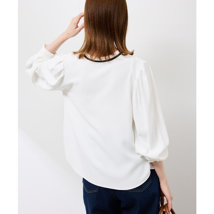 【前後2WAY】【WEB限定カラー】配色リボンブラウス/通勤対応 | ROPE' PICNIC | 詳細画像3 