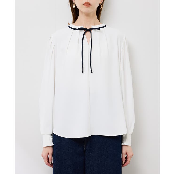 【前後2WAY】【WEB限定カラー】配色リボンブラウス/通勤対応 | ROPE' PICNIC | 詳細画像36 