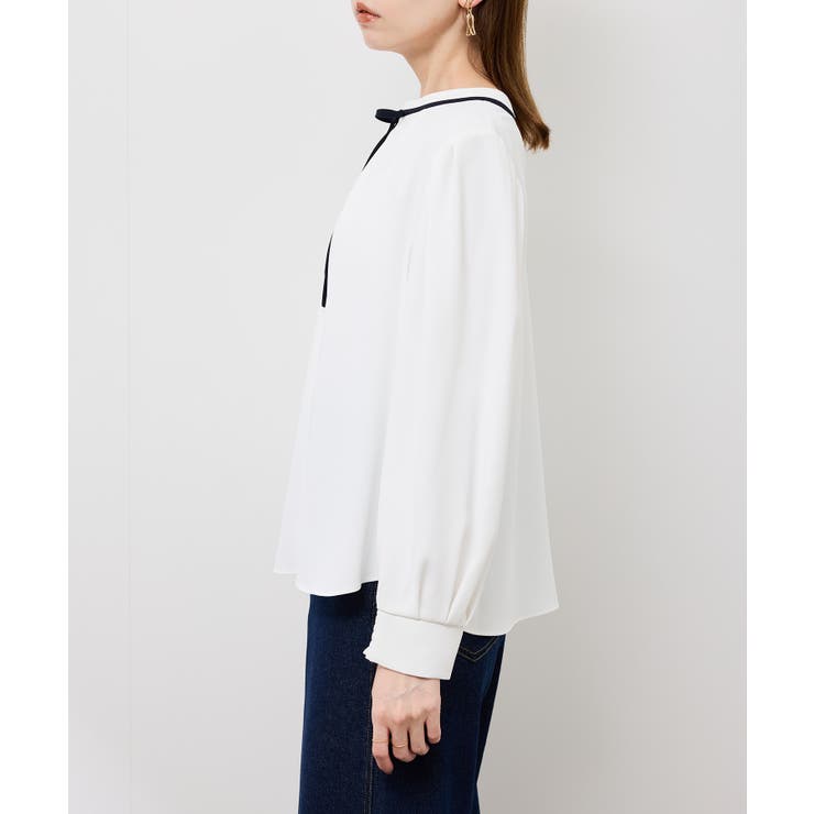 【前後2WAY】【WEB限定カラー】配色リボンブラウス/通勤対応 | ROPE' PICNIC | 詳細画像37 