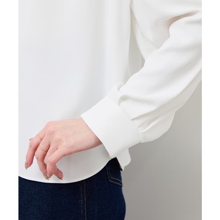 【前後2WAY】【WEB限定カラー】配色リボンブラウス/通勤対応 | ROPE' PICNIC | 詳細画像42 