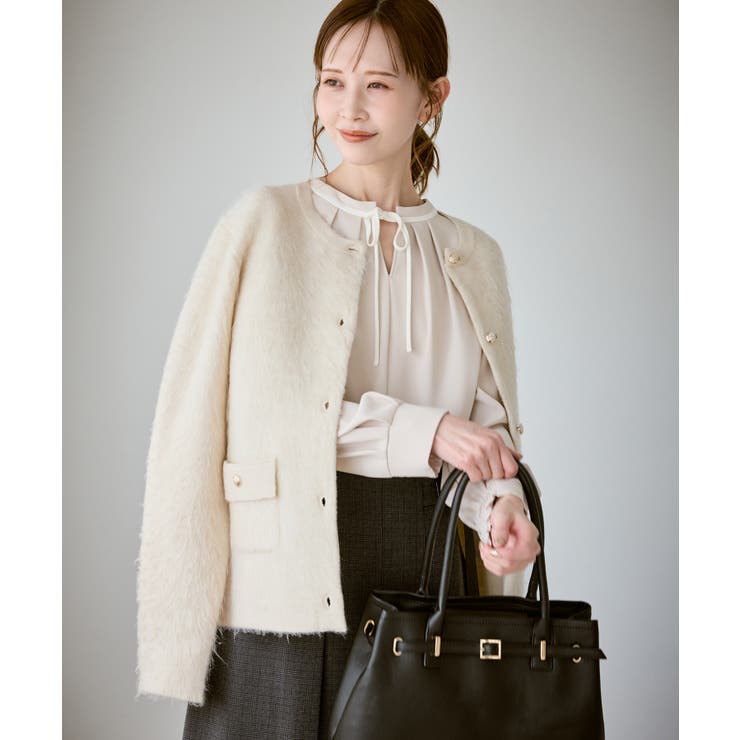 【前後2WAY】【WEB限定カラー】配色リボンブラウス/通勤対応 | ROPE' PICNIC | 詳細画像7 