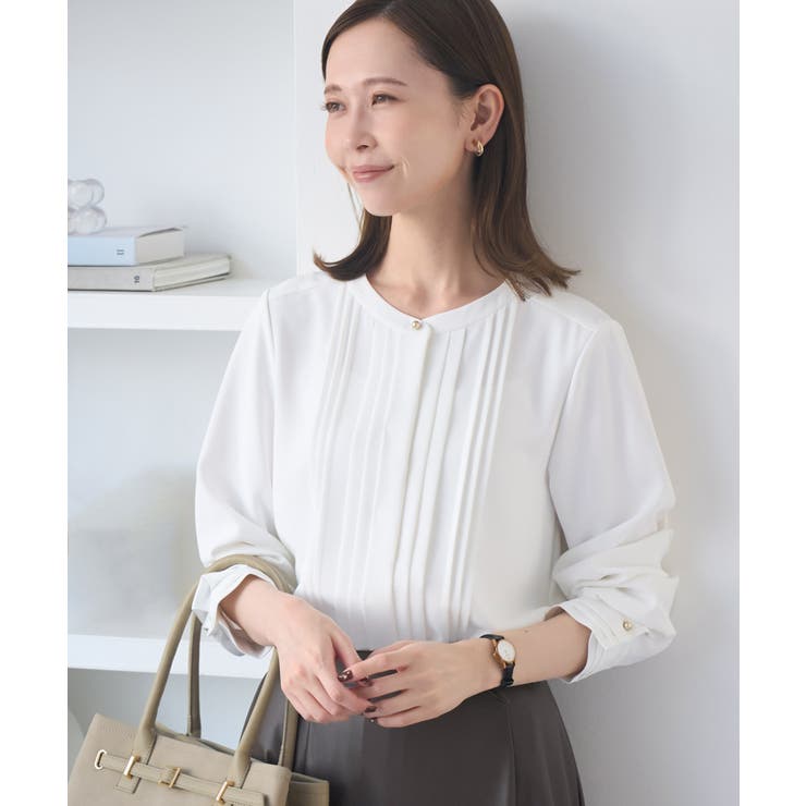 ホワイト(10) | フロントピンタックブラウス/一部WEB限定カラー | ROPE' PICNIC