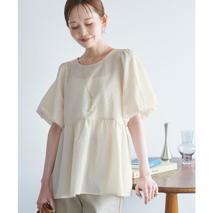 バルーンペプラムブラウス | ROPE' PICNIC | 詳細画像14 