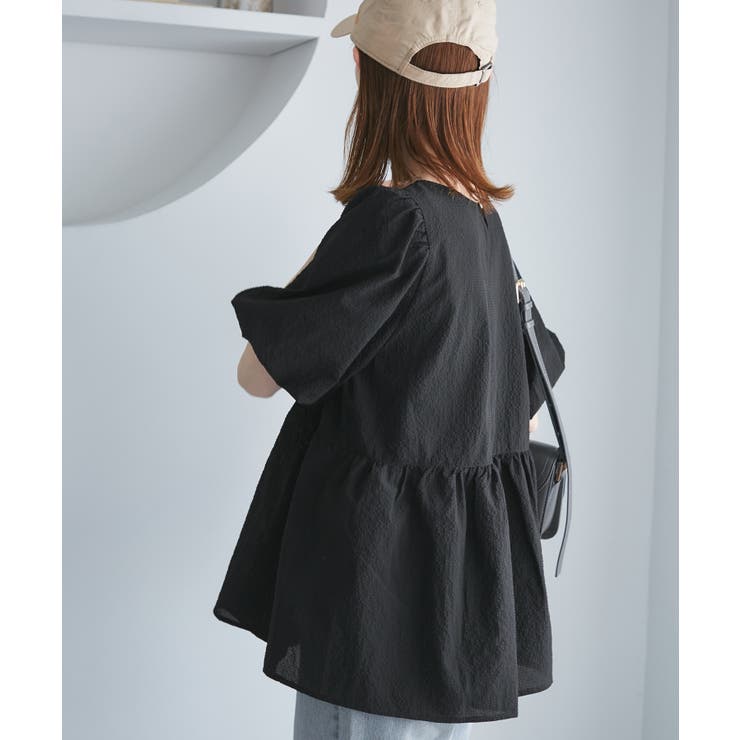 バルーンペプラムブラウス | ROPE' PICNIC | 詳細画像6 