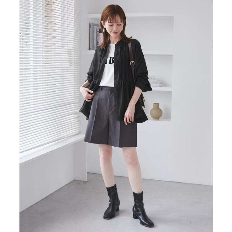 【UVケア・防シワ】羽織れるピンタックデザインペプラムシャツ | ROPE' PICNIC | 詳細画像12 