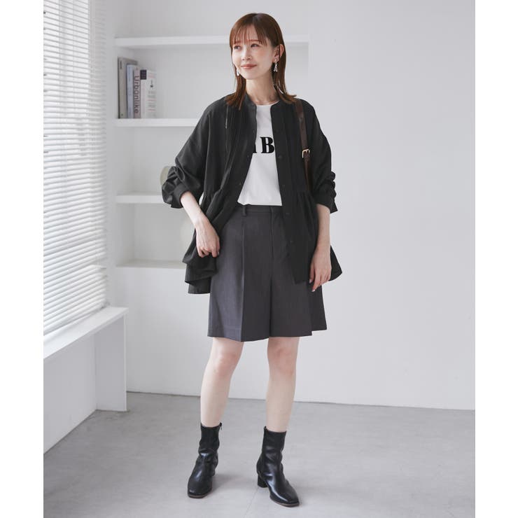 【UVケア・防シワ】羽織れるピンタックデザインペプラムシャツ | ROPE' PICNIC | 詳細画像13 