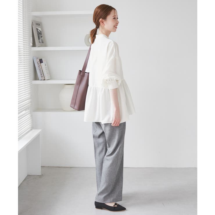 【UVケア・防シワ】羽織れるピンタックデザインペプラムシャツ | ROPE' PICNIC | 詳細画像16 