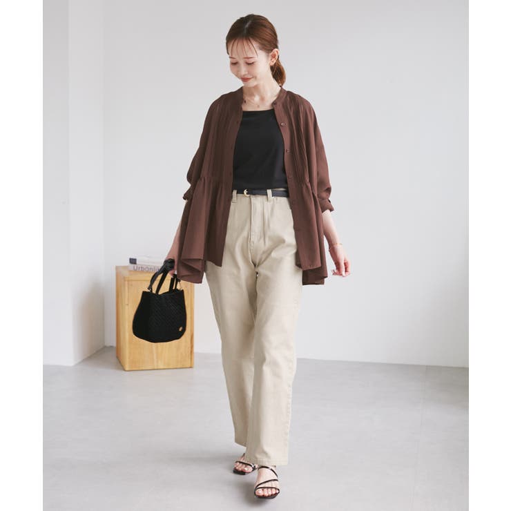 【UVケア・防シワ】羽織れるピンタックデザインペプラムシャツ | ROPE' PICNIC | 詳細画像21 