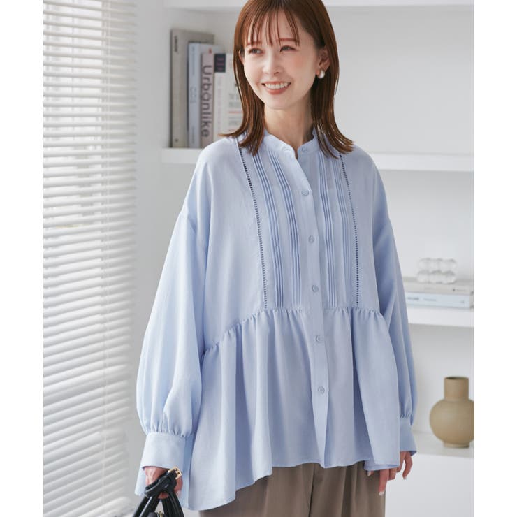 【UVケア・防シワ】羽織れるピンタックデザインペプラムシャツ | ROPE' PICNIC | 詳細画像27 