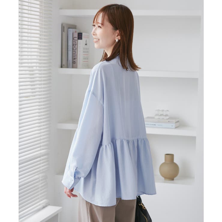 【UVケア・防シワ】羽織れるピンタックデザインペプラムシャツ | ROPE' PICNIC | 詳細画像28 