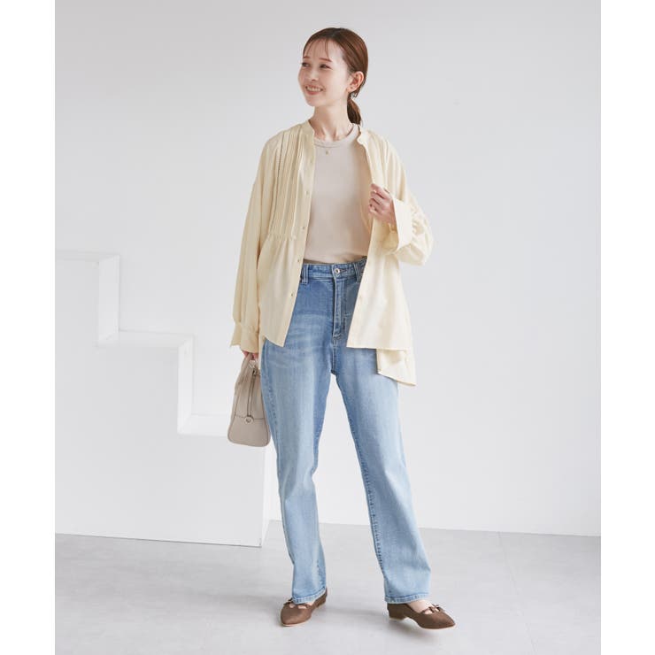 【UVケア・防シワ】羽織れるピンタックデザインペプラムシャツ | ROPE' PICNIC | 詳細画像31 