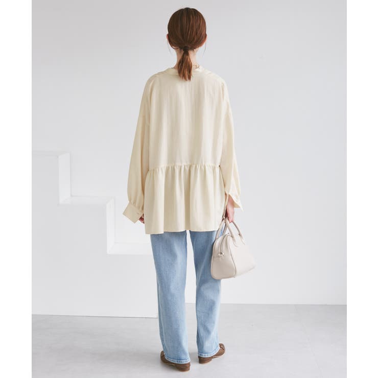 【UVケア・防シワ】羽織れるピンタックデザインペプラムシャツ | ROPE' PICNIC | 詳細画像34 