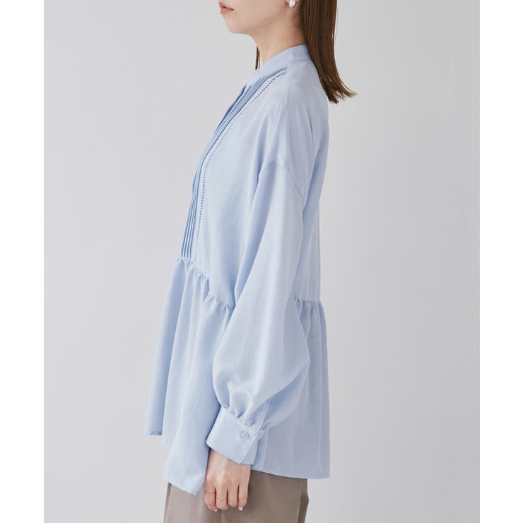 【UVケア・防シワ】羽織れるピンタックデザインペプラムシャツ | ROPE' PICNIC | 詳細画像37 