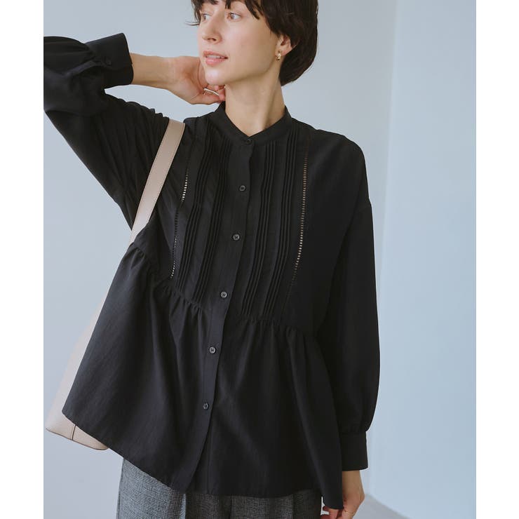 【UVケア・防シワ】羽織れるピンタックデザインペプラムシャツ | ROPE' PICNIC | 詳細画像7 