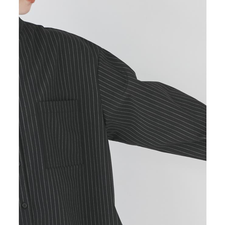 バンドカラーラウンドヘムストライプシャツ/セットアップ対応 | ROPE' PICNIC | 詳細画像28 