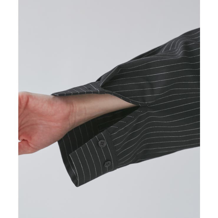 バンドカラーラウンドヘムストライプシャツ/セットアップ対応 | ROPE' PICNIC | 詳細画像29 