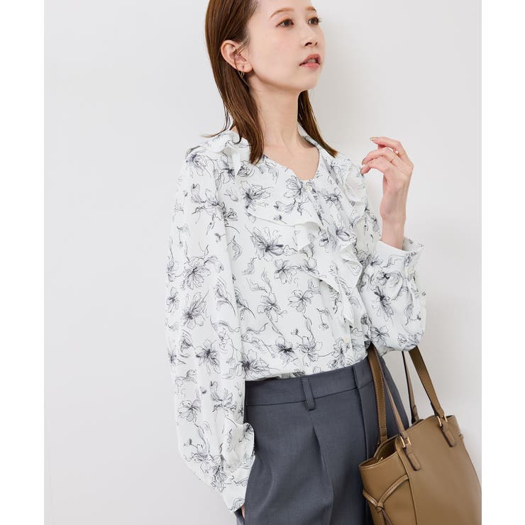 花柄ラッフルデザインブラウス | ROPE' PICNIC | 詳細画像12 